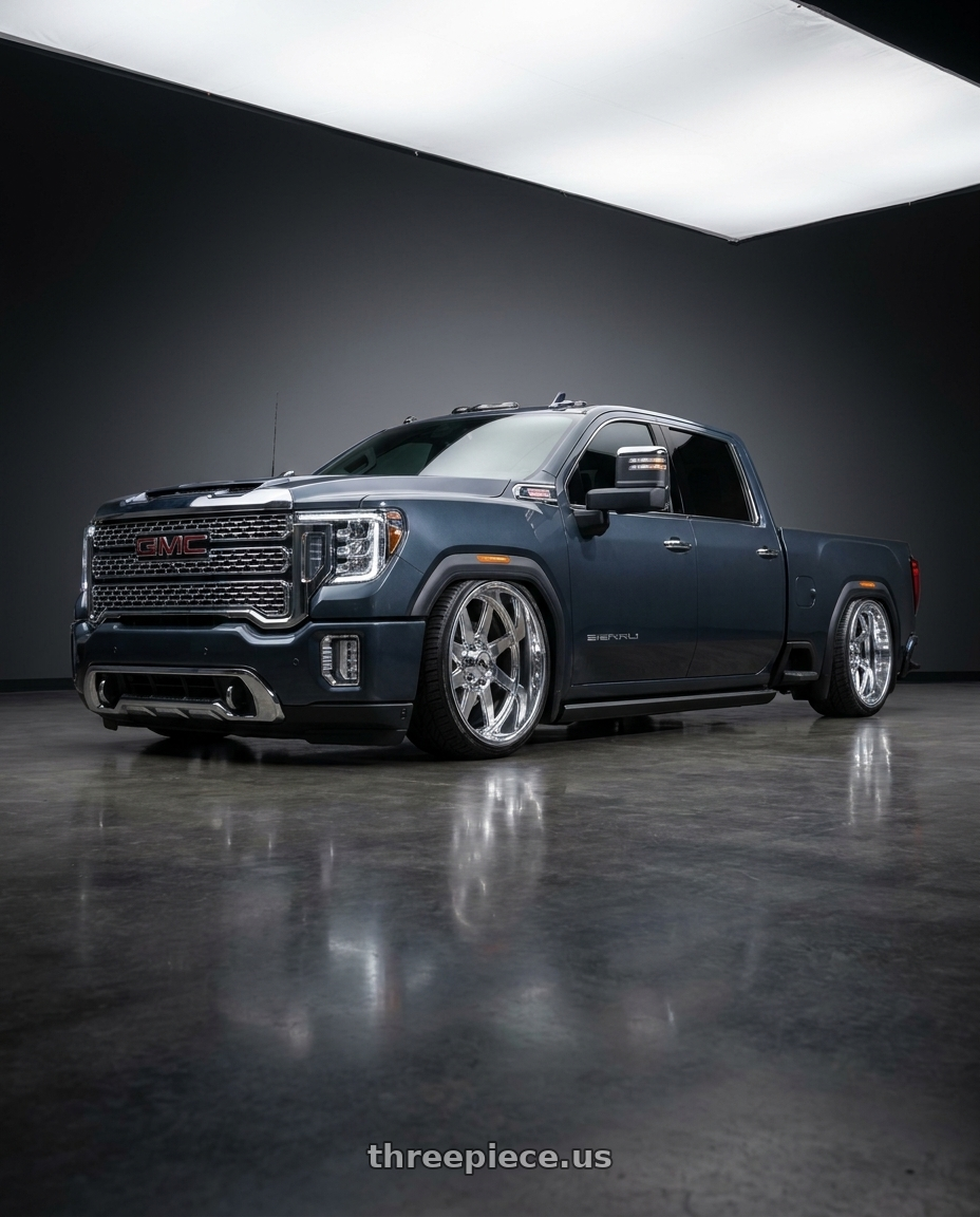 2020 Gmc seirra 2500 hd duramax denali with Axe ARTEMIS 8x180 22X12 -44 CHROME wheels