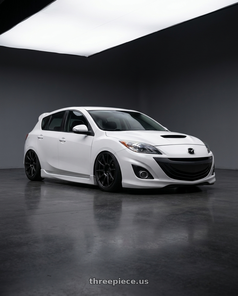 2012 Mazda Mazdaspeed3 with Ssr Gtx01 5x114.3 18x9.5+22  FLAT BLACK wheels