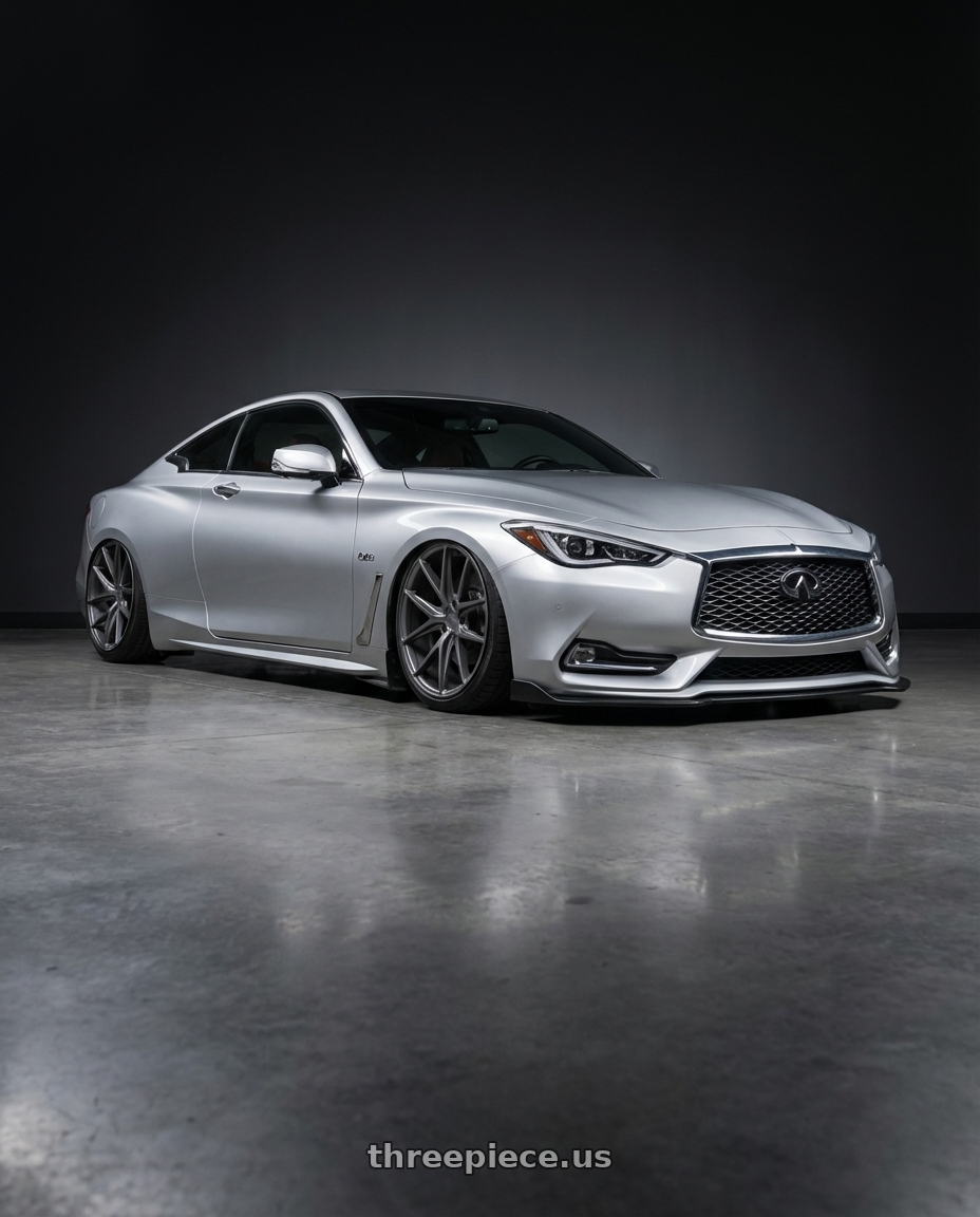 2020 Infiniti Q60 with Niche 1PC M116 MISANO 5X114.3 20X9 +35 MATTE GUN METAL wheels