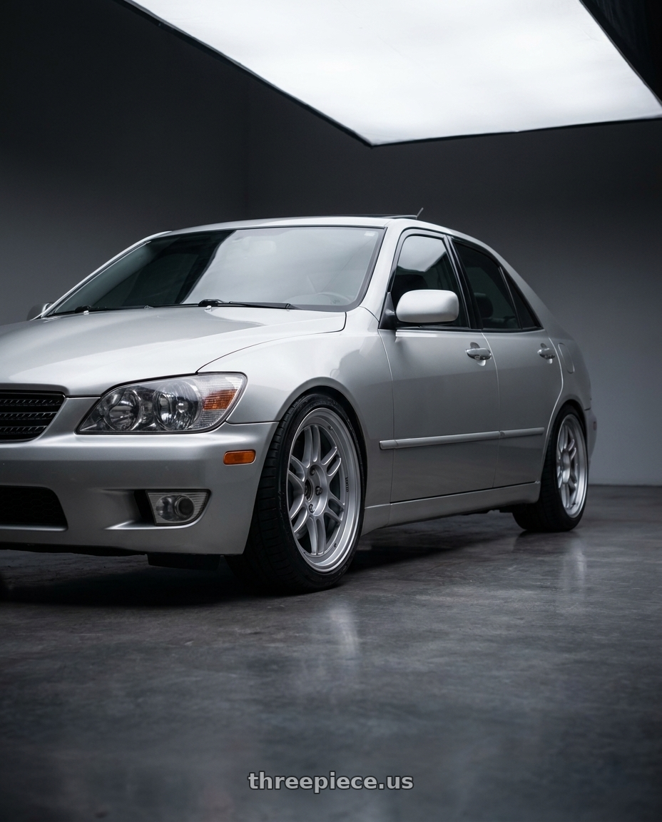 2002 Lexus is300 with Enkei RPF1 5x114.3 17x8+35 Silver wheels