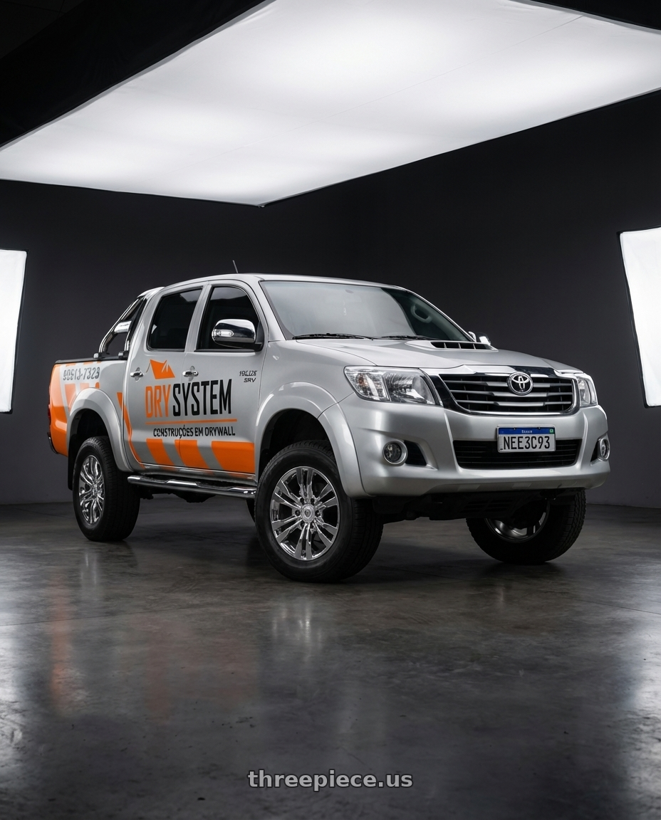 hilux srv 2011 adesivada de laranja with OE Wheels CA15B 5x120 18x8.5+40 Chrome wheels