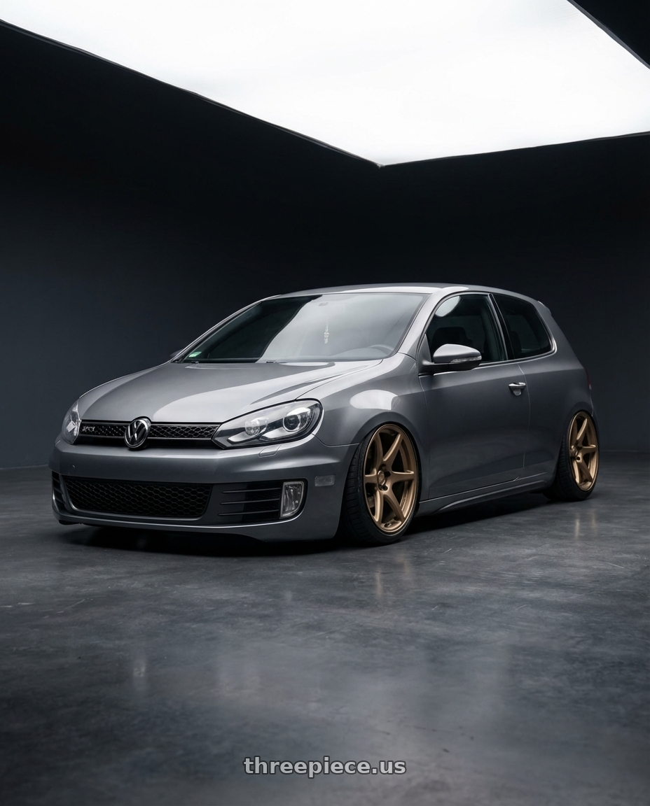 2013 Volkswagen GTI MK6 with Kansei K11B Tandem 5X112 18x8.5 35 Bronze wheels