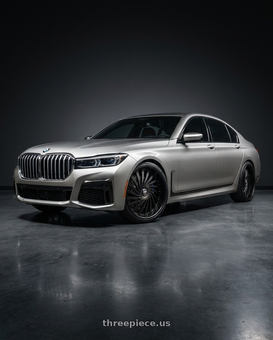 2020 bmw i with DUB 2PC S241 DAZED 5X120.65/5X127 24X9 +5 MATTE BLACK DOUBLE DARK TINT wheels