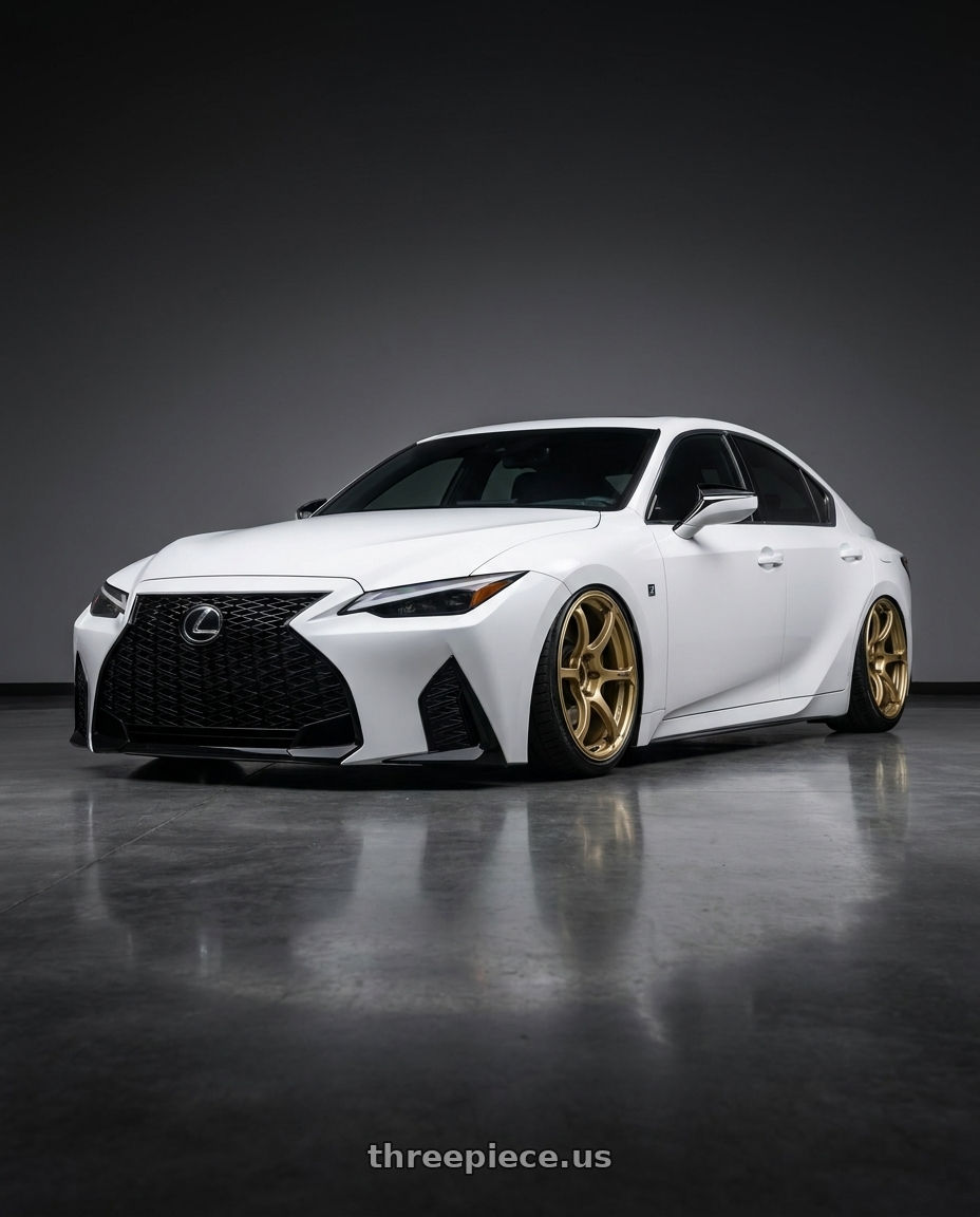 2024 Lexus IS 350 with Advan RGIII 5x114.3 19x10.5+25 Gold wheels