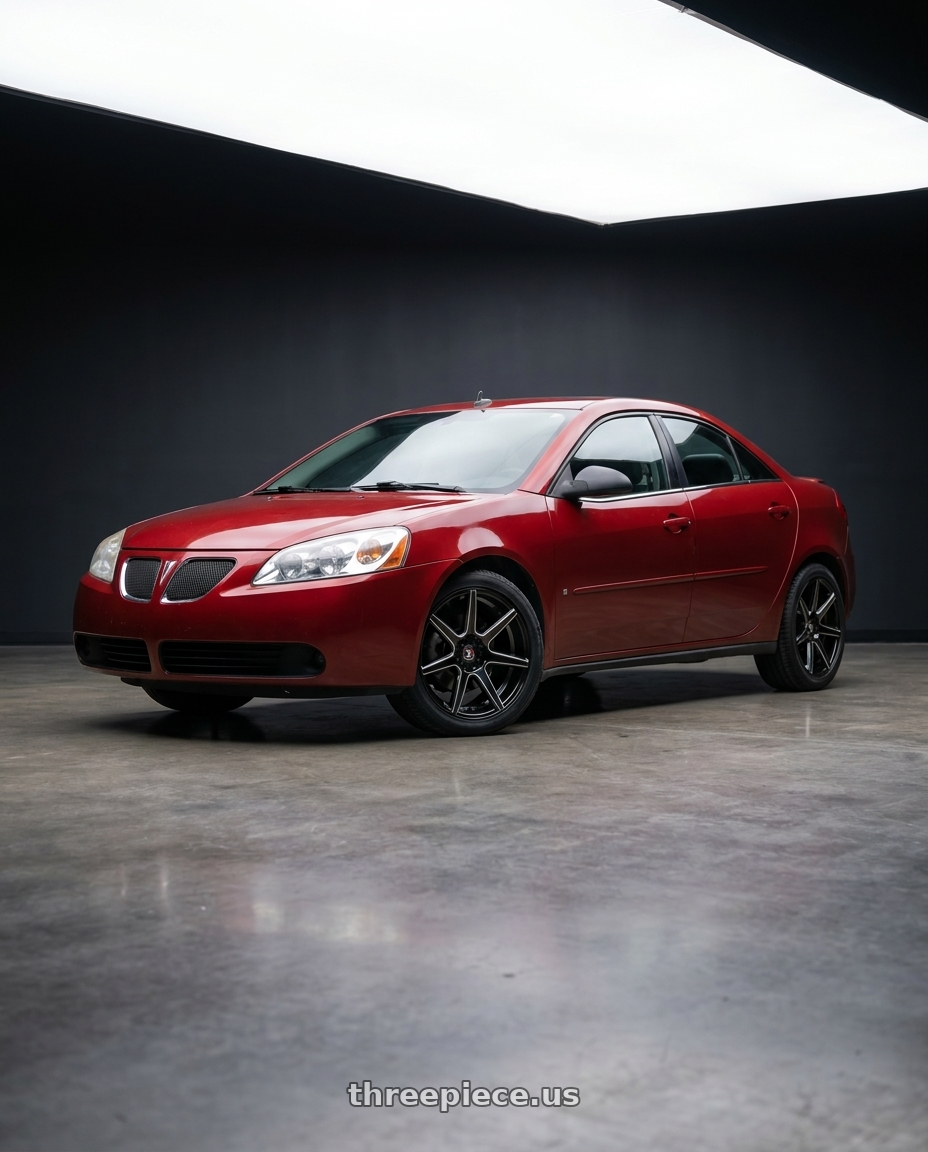 2008 Pontiac G6 GT with Spec-1 SP-73 5x110/5x114.3 18x8 +38 Gloss Black Milled & Undercut wheels