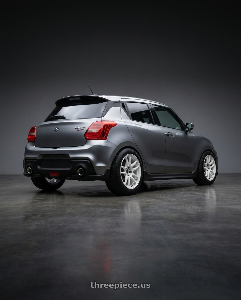 2020 Suzuki swift sport zc33s with Work Emotion CR Kiwami wheels rear three quarter view meaty tires