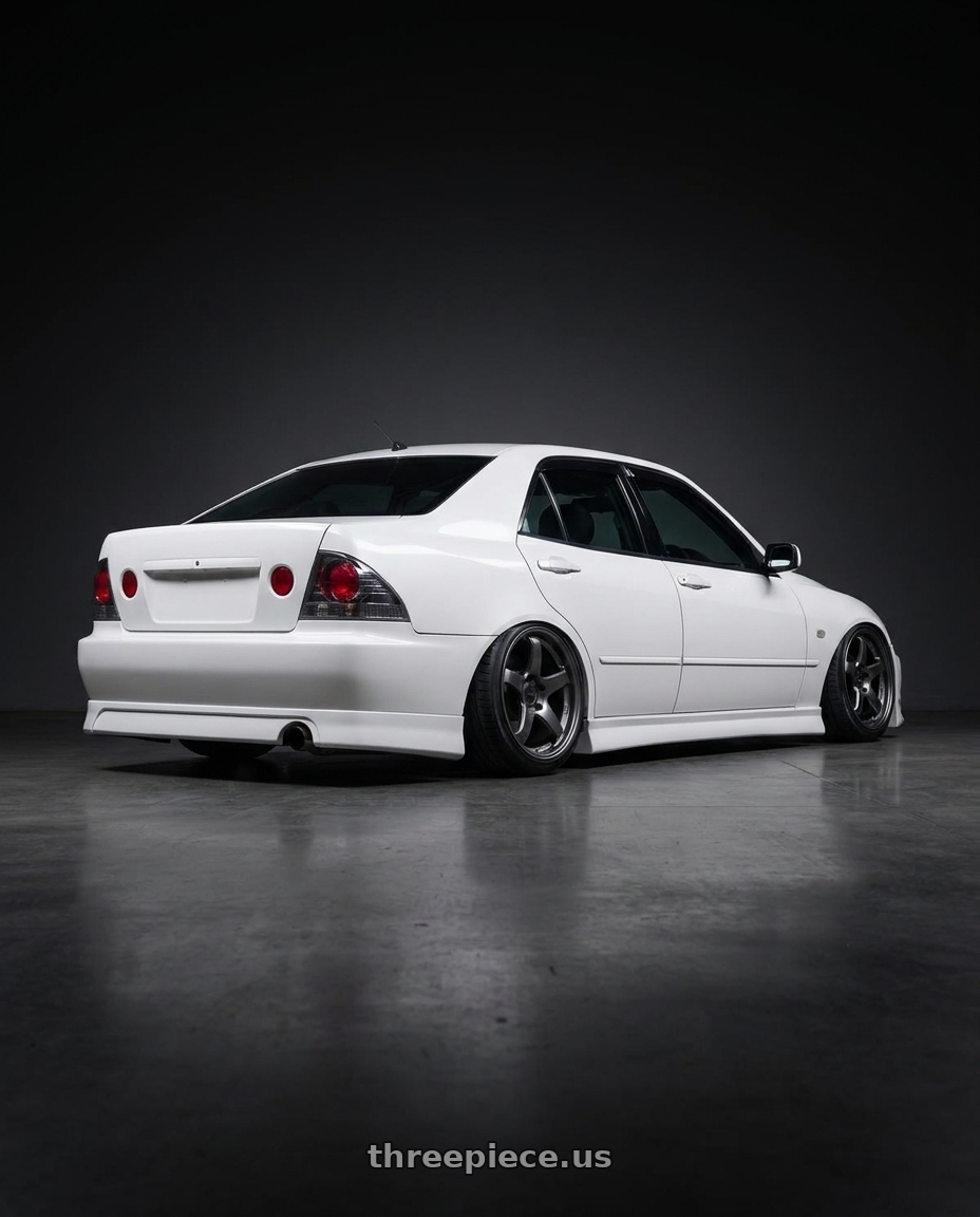 2001 Toyota Altezza c.ruizhang  with Enkei PF05 5x114.3 18x9.5+38 Dark Silver wheels rear three quarter view meaty tires