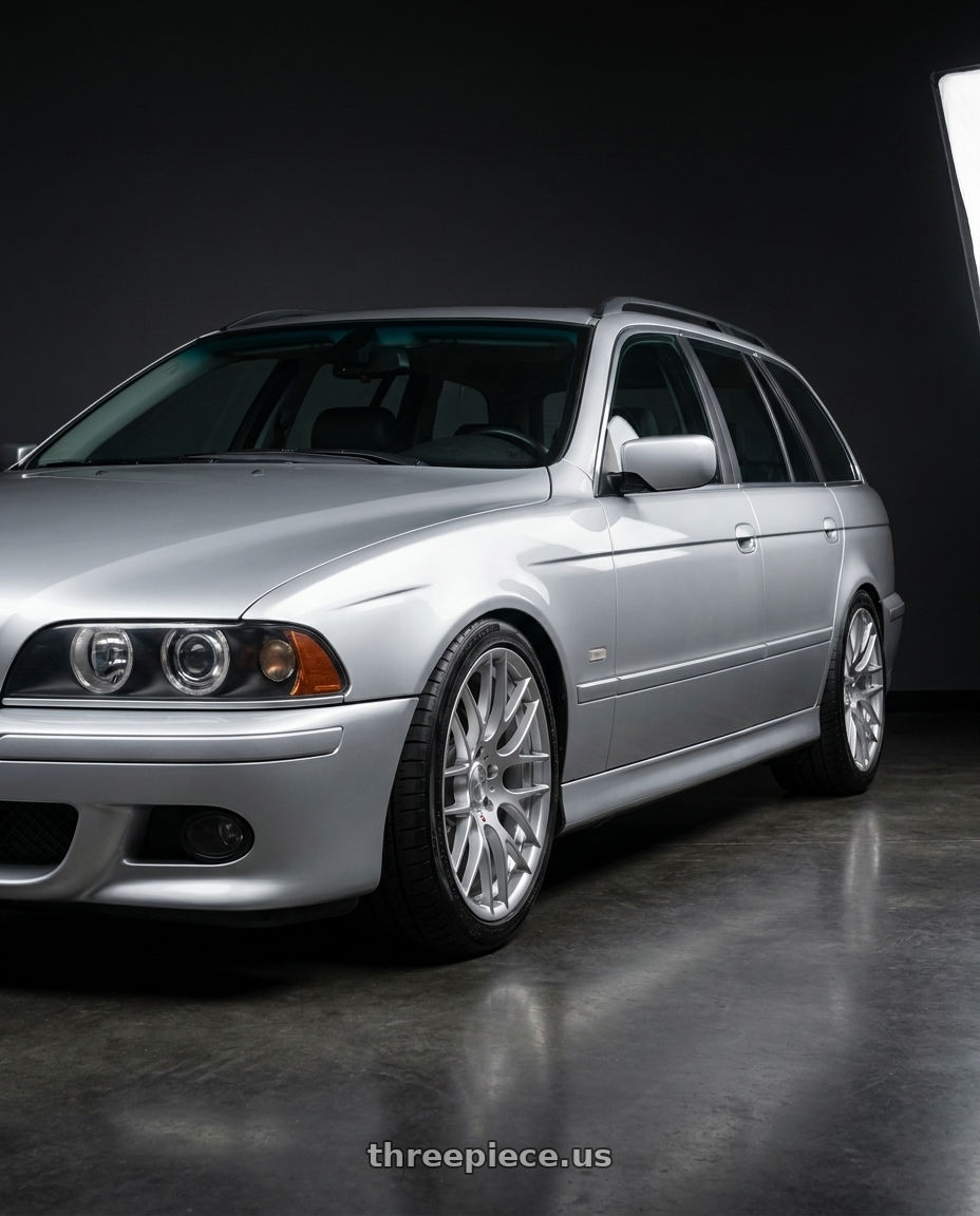 2003 BMW 525i Touring with Avant Garde Wheels M359 5X120 19x9 +18 Hyper Silver wheels