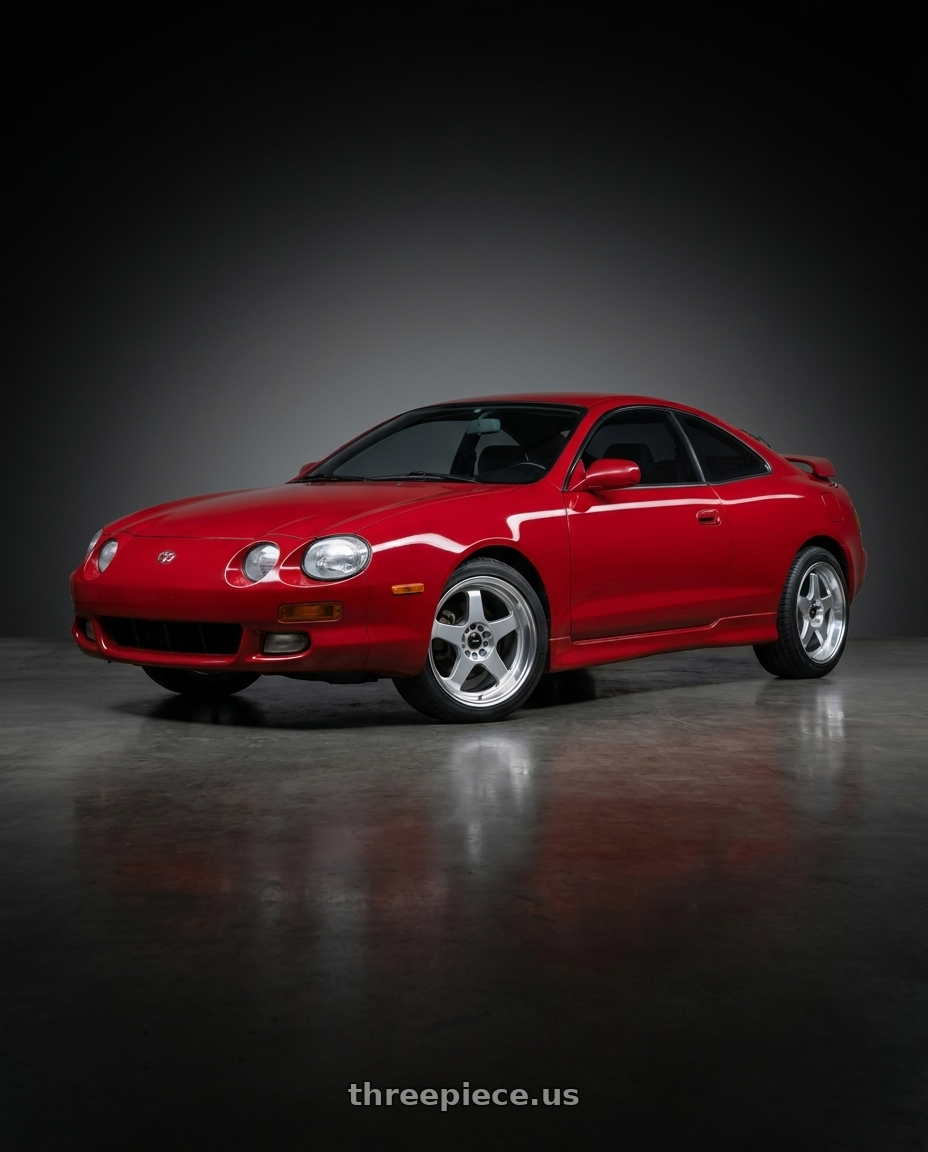1994 toyota celica gt with Vors SP1 5x100/5x114.3 17x8  +35 Silver Machine Face Lip wheels