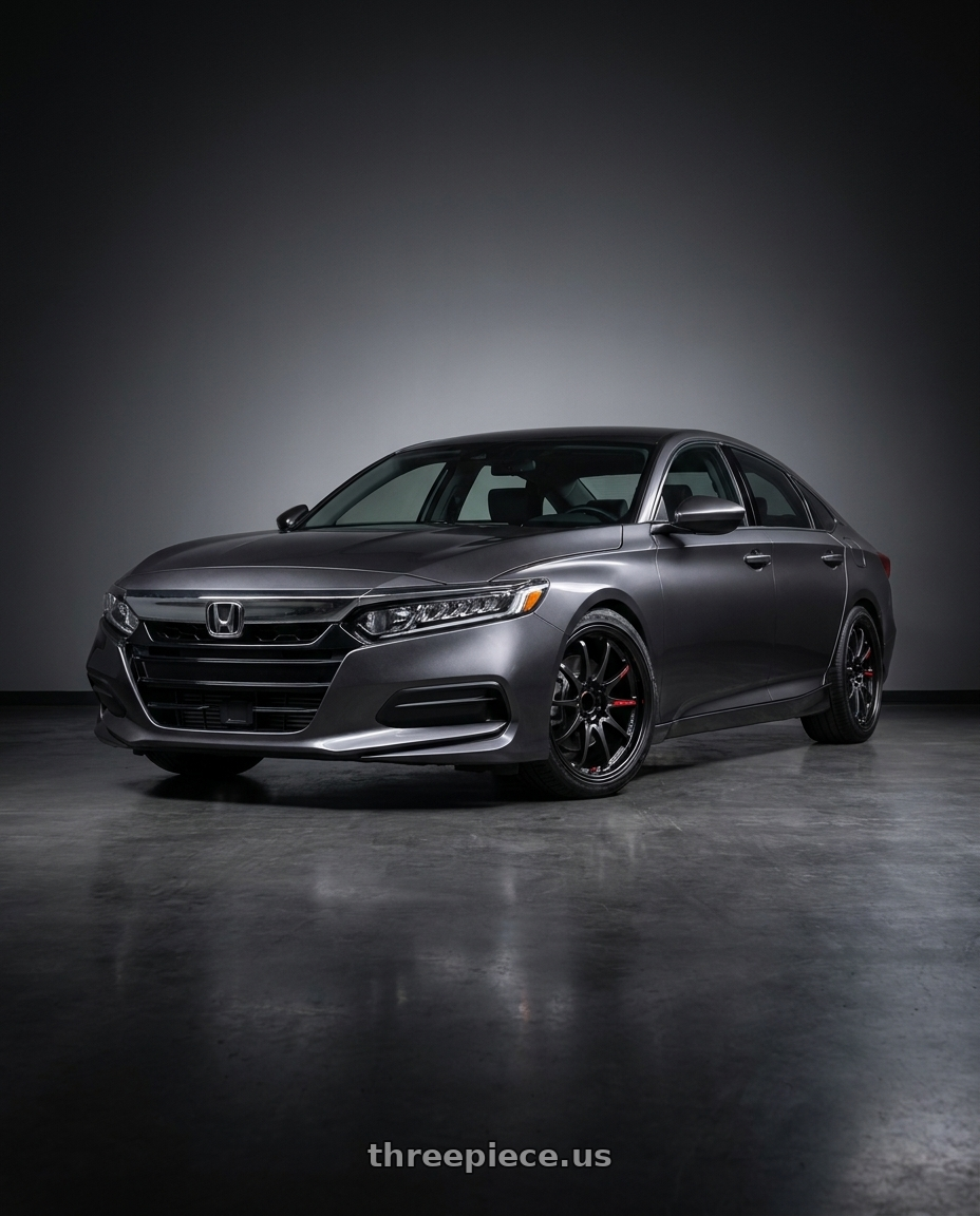 2019 honda accord lx with Volk Racing CE28 Club Racer II 5x114.3 18x8.5+35 Black Edition wheels