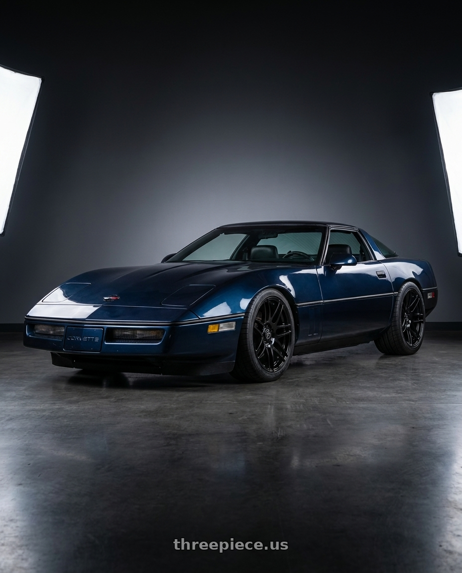 1989 Chevrolet Corvette with Forgestar F14 5x120.65 18x9.5 +50 Gloss Black wheels