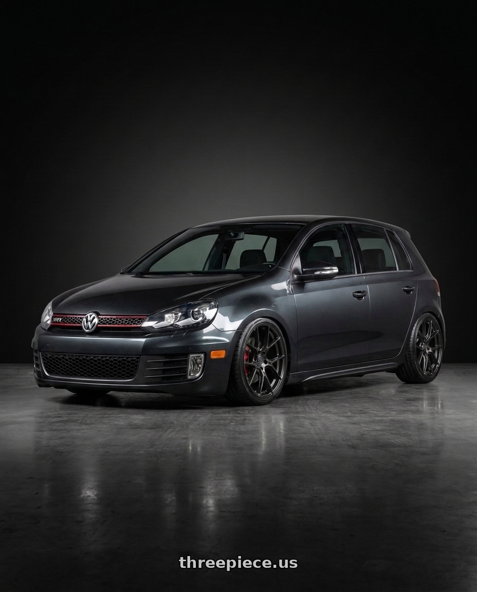 2013 Volkswagen gti with Aodhan AH-11 5x114.3 18x8.5+35 Matte Black wheels