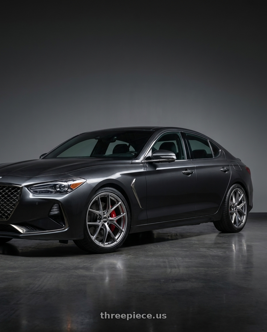 2019 Genesis G70 with BBS CI-R 5x120 19x9 +44 Ceramic Polished Rim Protector wheels