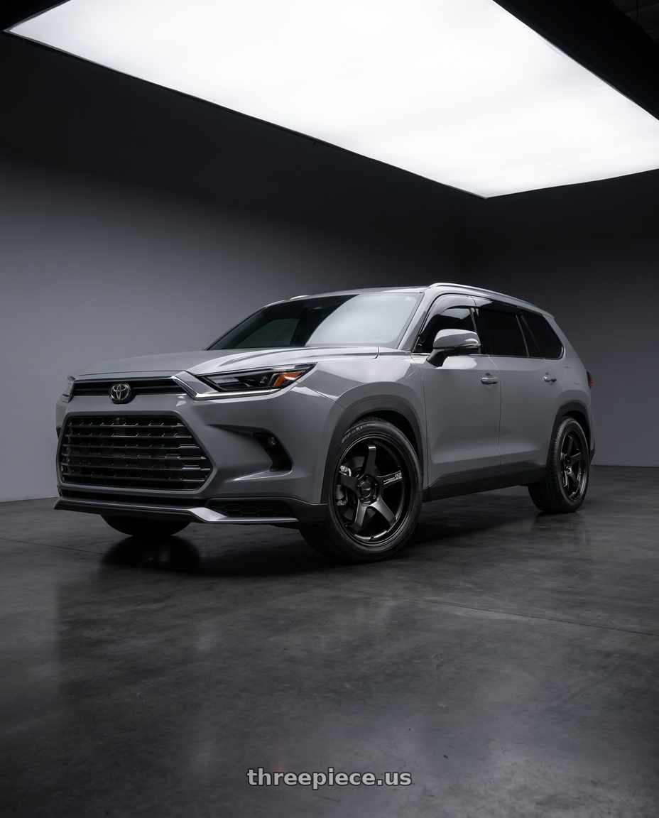 2026 Toyota grand Highlander max with Advan Racing GT BEYOND-R 5x120 18x10.5 +34 RACING TITANIUM BLACK wheels