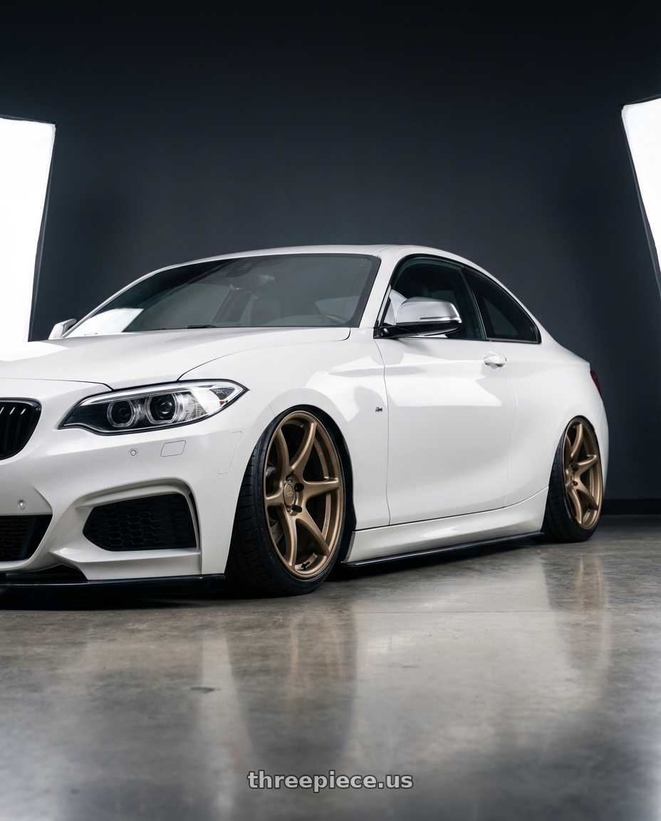 2018 BMW 2 Series F22 with Kansei K11B Tandem 5X120 19x10.5 22 Bronze wheels
