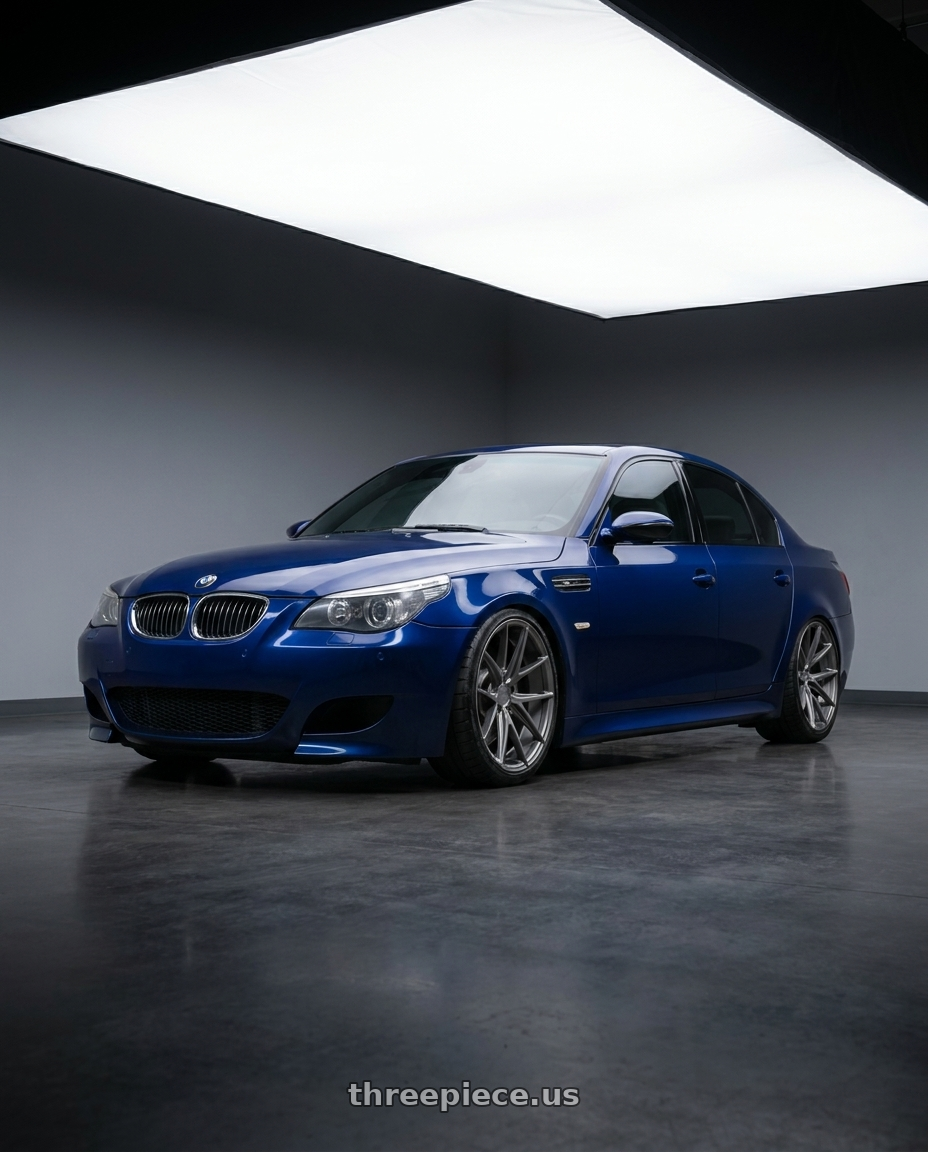 2010 BMW M5 E60 with Niche 1PC M116 MISANO 5X120 19X9.5 +35 MATTE GUN METAL wheels