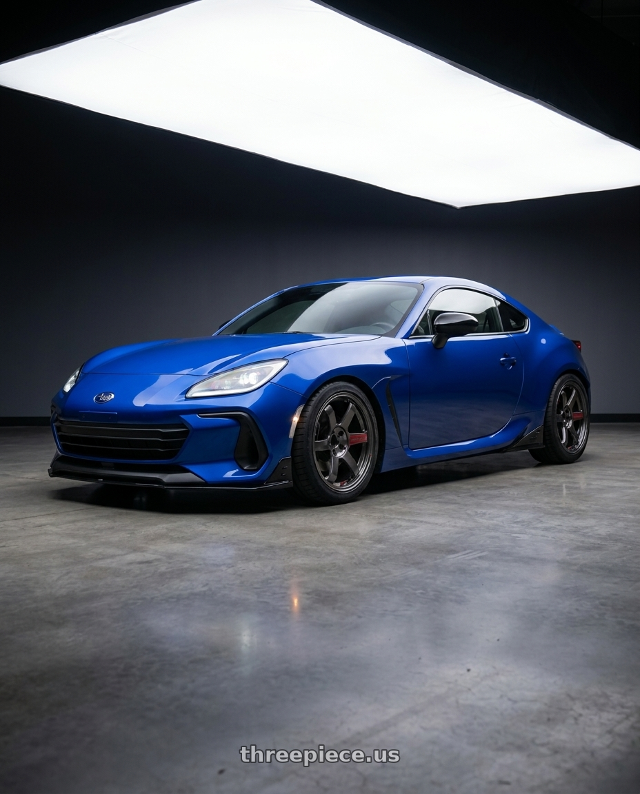 2022 Subaru Brz with Volk Racing TE37 Saga SL 5x100 18x9.5+45 Pressed Graphite wheels