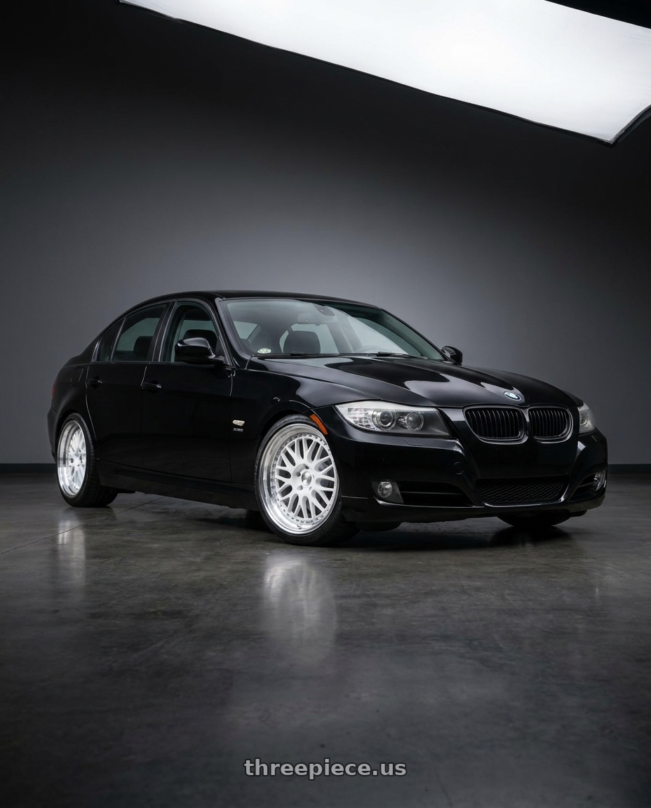 2010 BMW 328i xDrive with ESR Wheels SR SERIES SR01 5x120 18x8.5 +30 Gloss White wheels