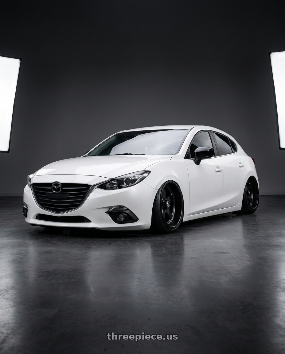 2016 Mazda3 白色 with Fuel Mono DD71 FF71 6X139.7 20X9 +1 GLOSS BRUSHED POLISHED wheels