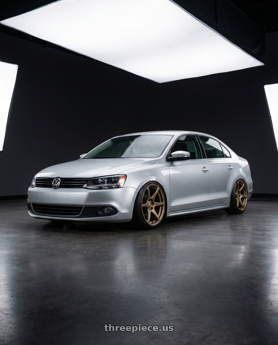 2016 Volkswagen Jetta GLI MK6 with Kansei K11B Tandem 5X112 18x8.5 35 Bronze wheels