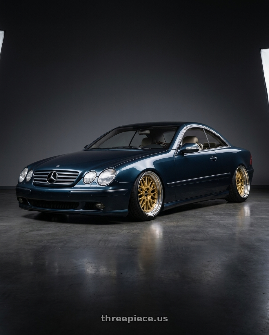 2003 Mercedes CL65 AMG with BBS LM 5x114.3 19x10 +22 F1 Championship Edition Gold wheels