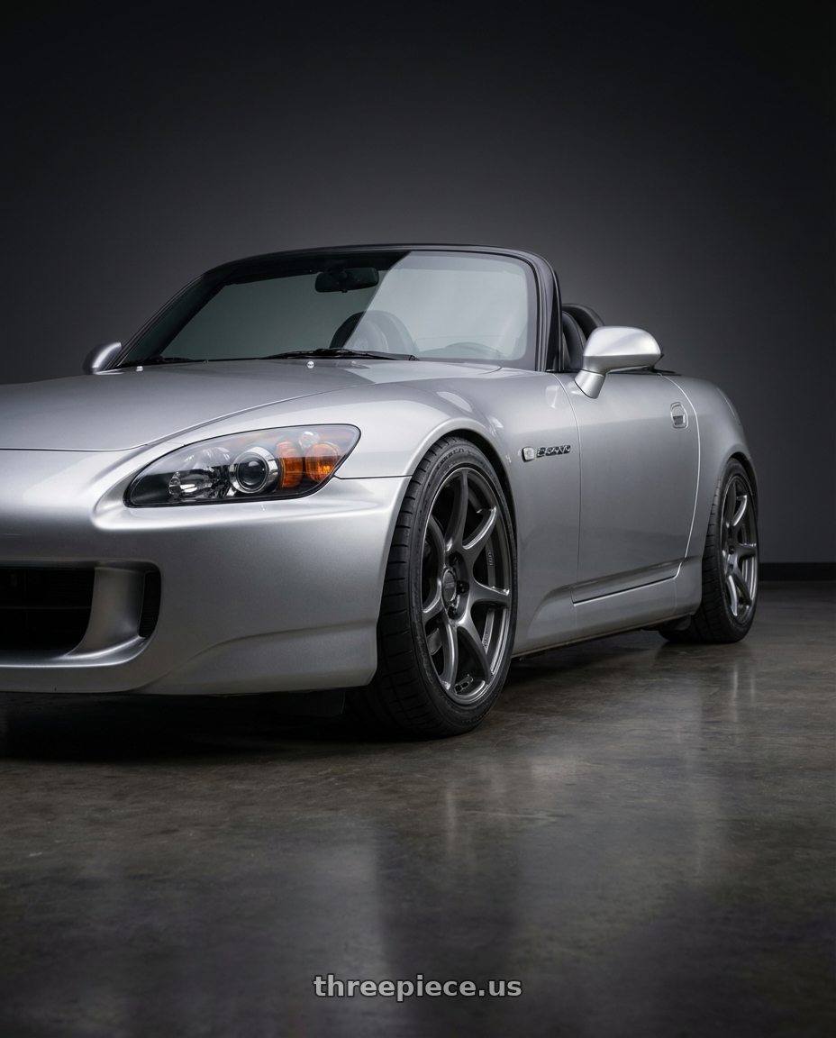 2009 Honda S2000 with Kansei K11G Tandem 5x114.3 17x9 35 Gunmetal wheels