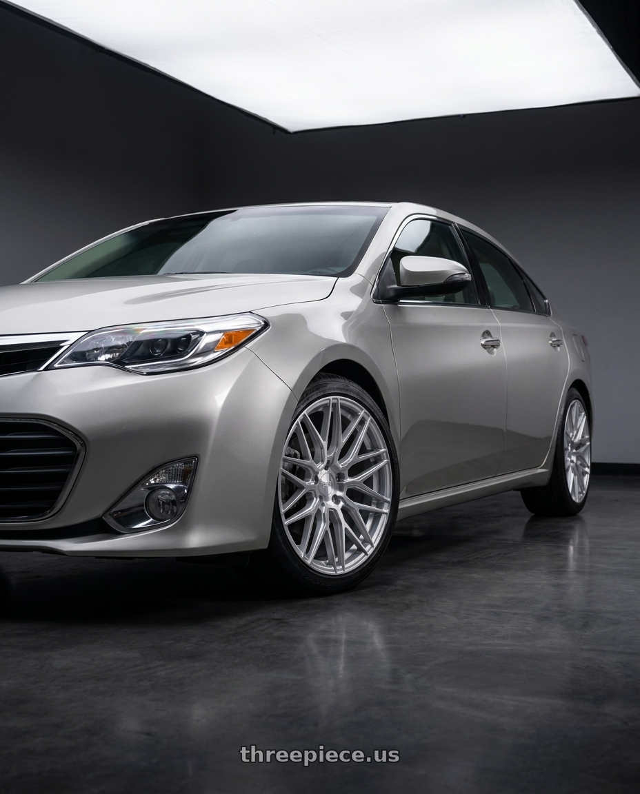 2013 toyota avalon with F1R F103 5X114.3 19x9 +35 Brushed Silver wheels