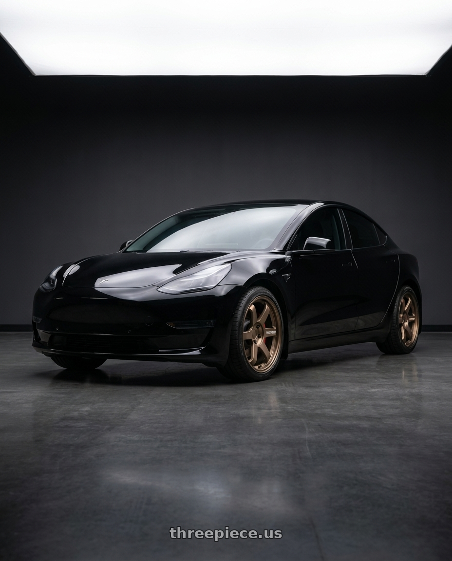 2023 Tesla model 3 performance with Volk Racing TE37 ULTRA M-SPEC 5x114.3 20x9 +37 BLAST BRONZE wheels