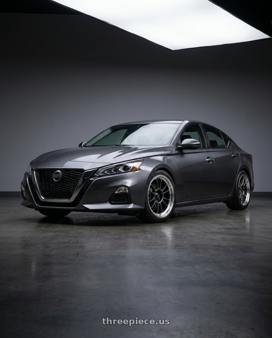 2021 Nissan Altima SV with Konig Hypergram 5x114.3 18x8.5+35 Metallic Carbon w/ Machined Lip wheels