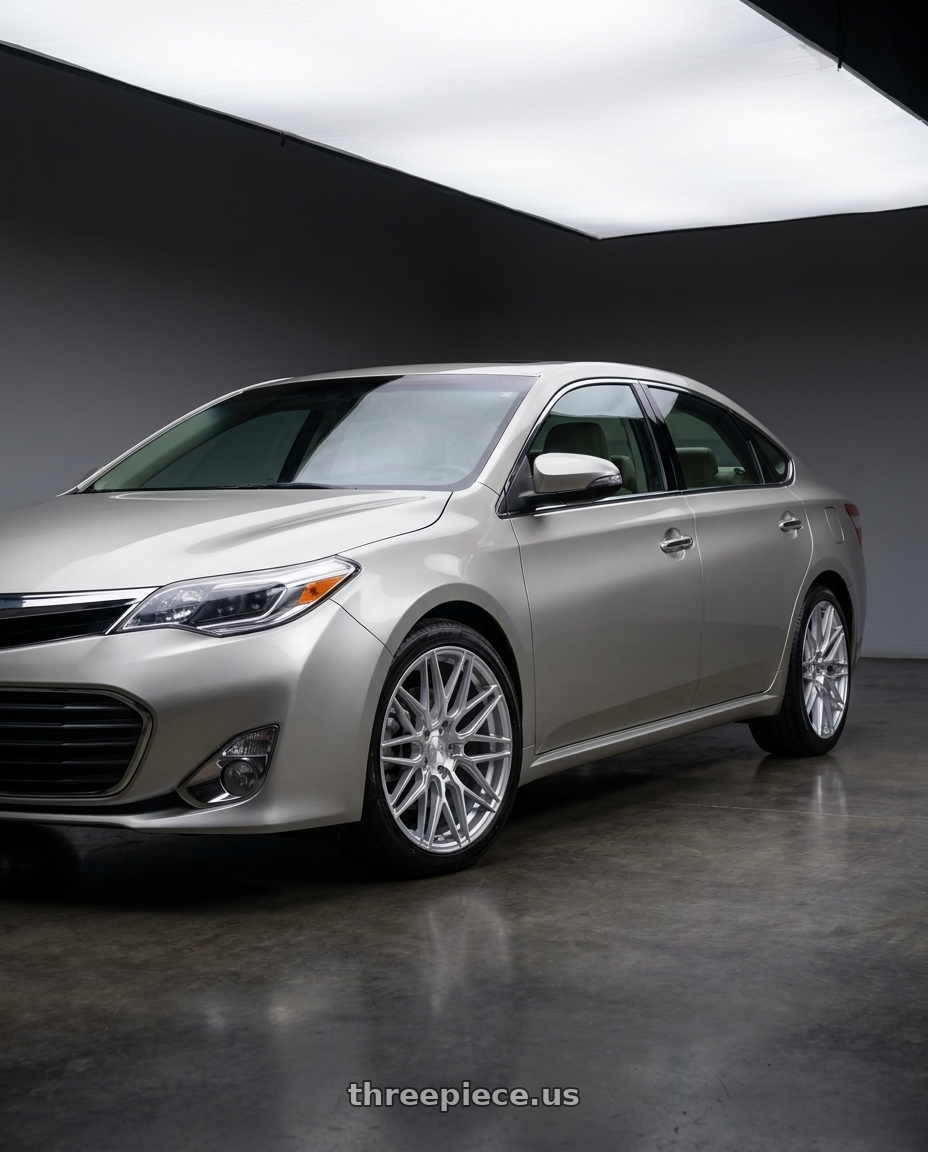 2013 toyota avalon with F1R F103 5x114.3 18x8.5 +38 Brushed Silver wheels