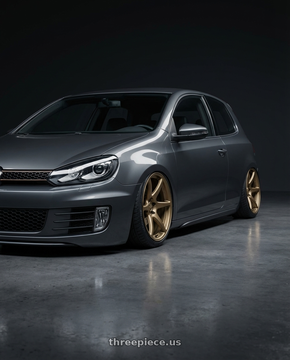 2013 Volkswagen GTI MK6 with Kansei K11B Tandem 5X112 18x8.5 35 Bronze wheels