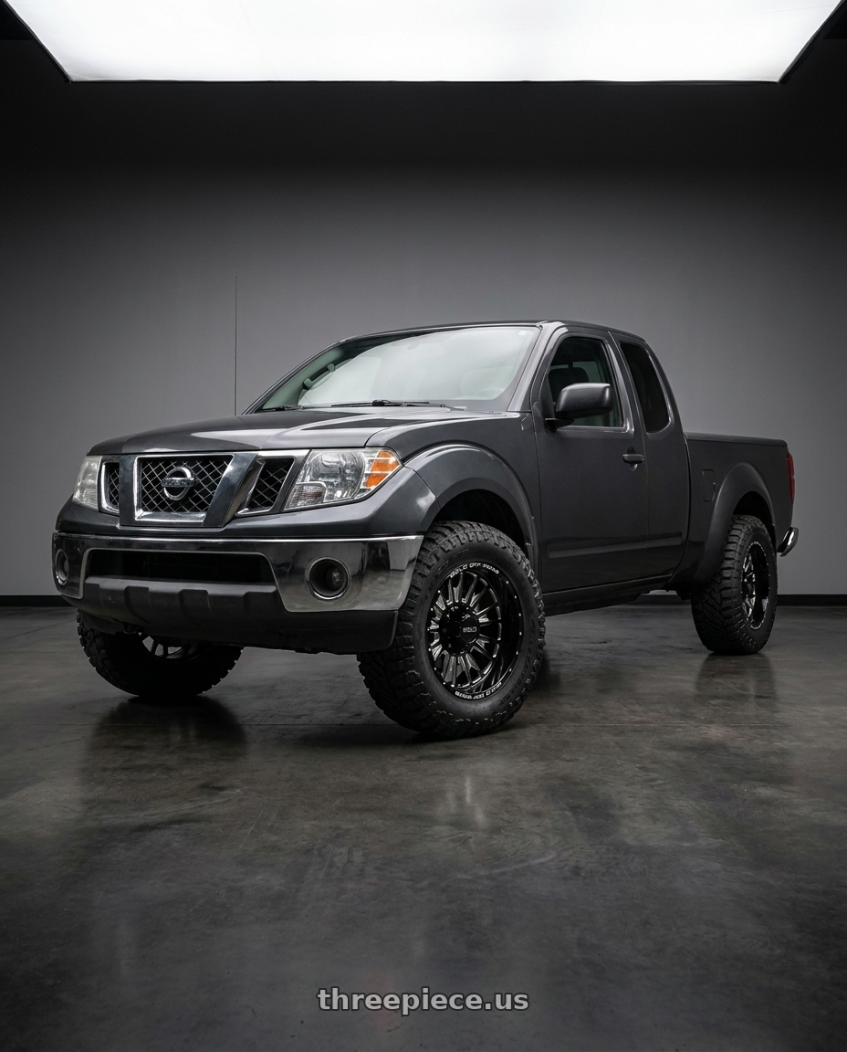 2010 Nissan Frontier SE with WELD Off-Road Scorch 8x170 22x10 -18 Gloss Black/Milled wheels