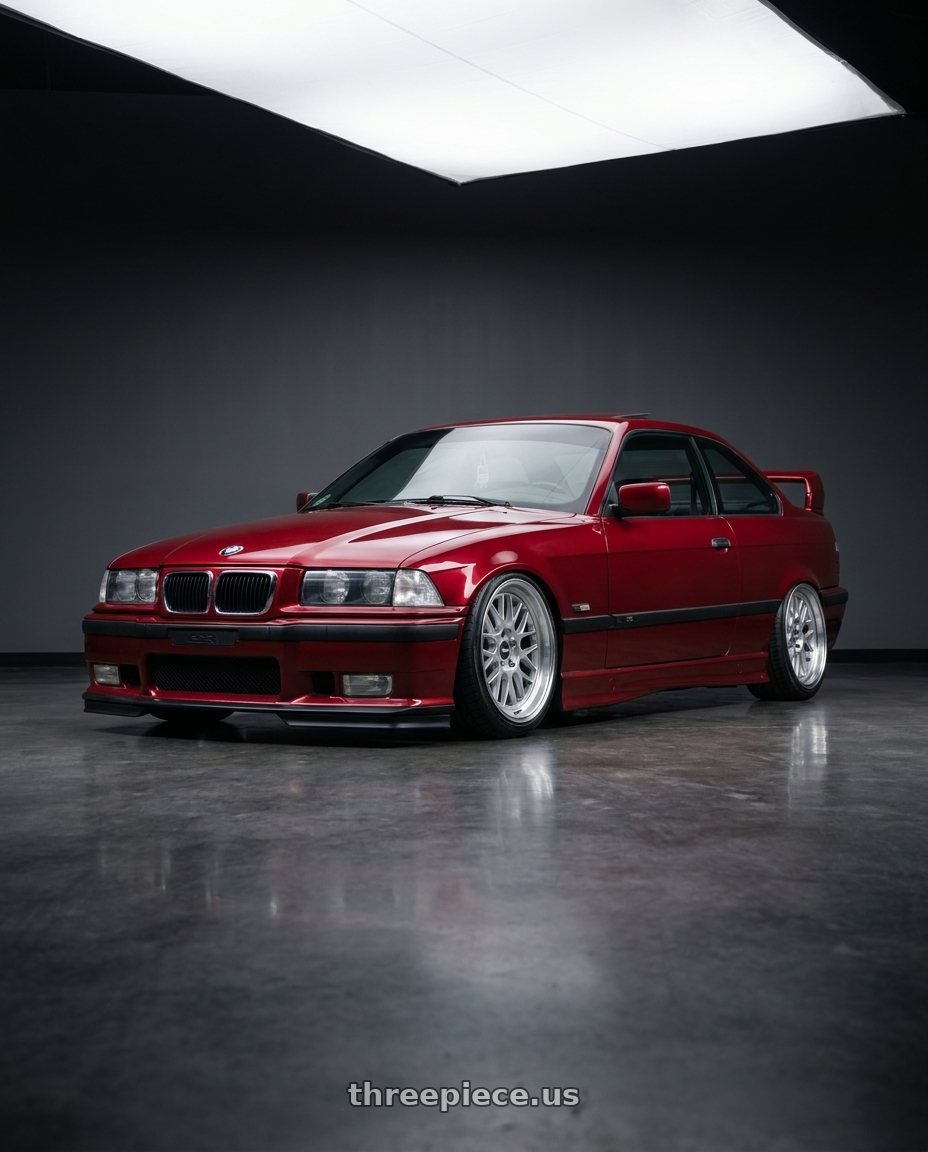 1996 BMW E36 328is with ESR Wheels CR SERIES CR01 5x100 18x9.5 +22 Hyper Silver wheels