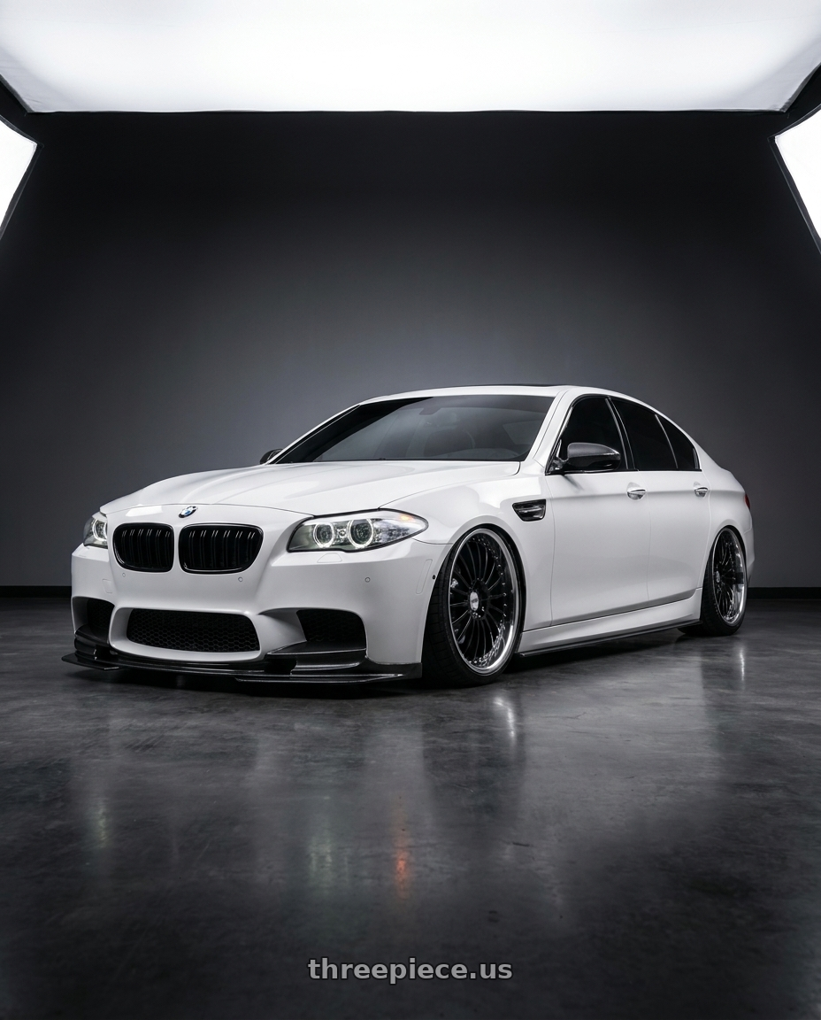 2012 BMW 550i with TSW SILVERSTONE 5X112 22X9 +37 GLOSS BLACK W/ MIRROR CUT LIP wheels