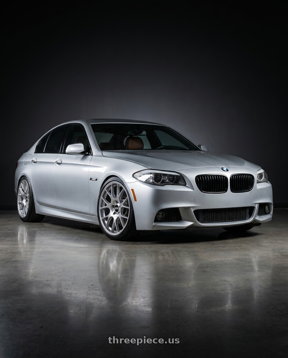 2012 BMW 550i with BBS CH-R 5x130 20x9 +49 Brilliant Silver Polished Rim Protector wheels
