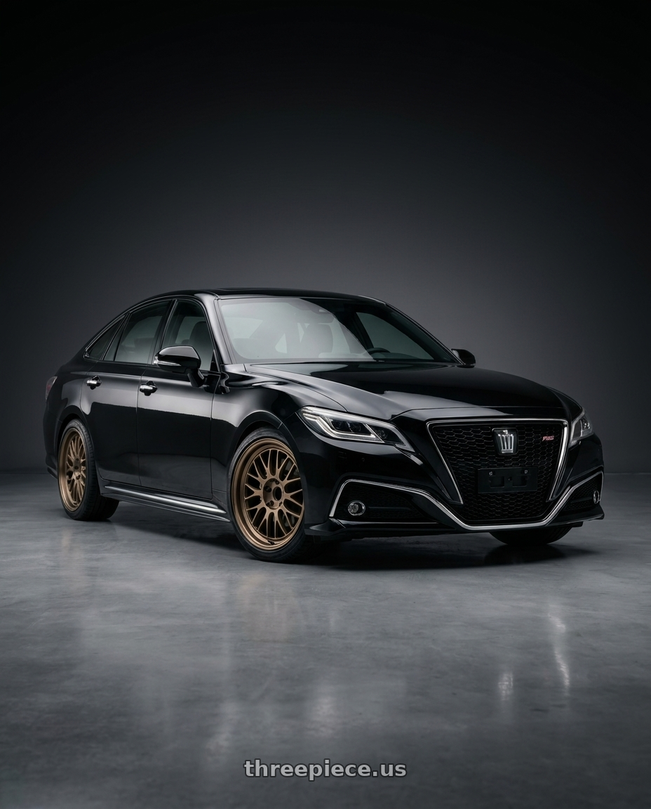 2019 Toyota Crown Rs with Volk Racing 21A 5x112 18X10+0  Bronze wheels