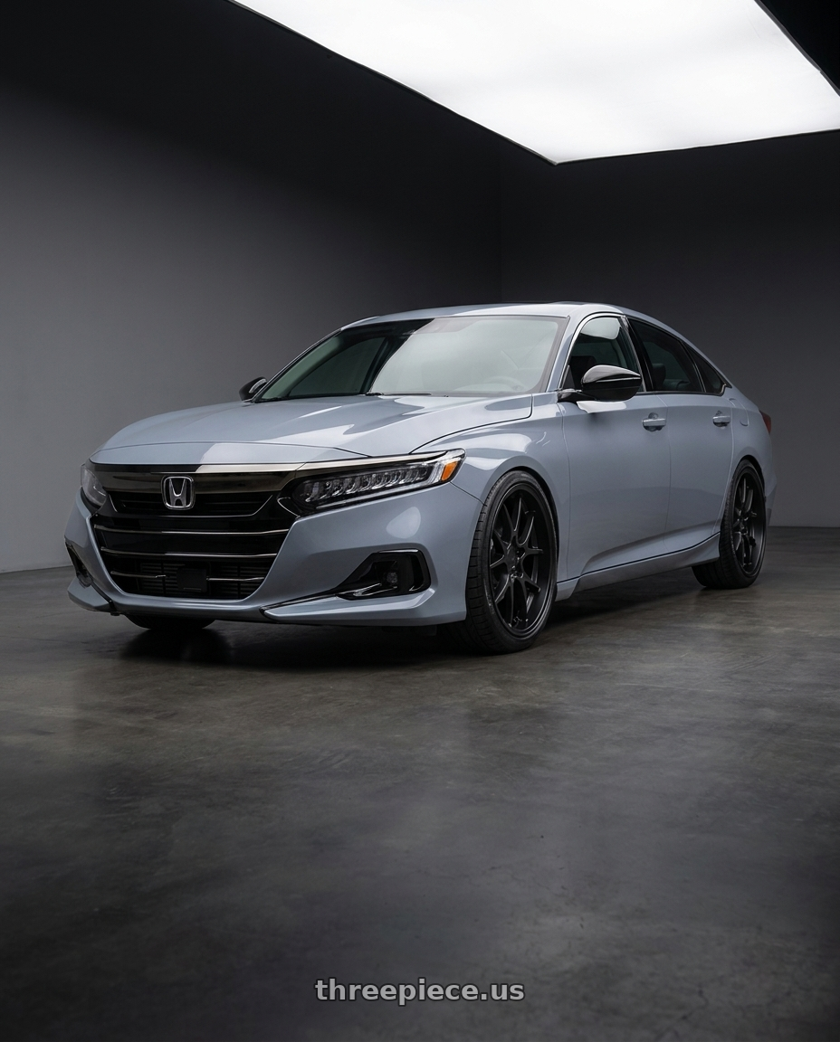 2021 Honda Accord EX-L with Rotiform 207 5x114.3 19x8.5 +35 MATTE BLACK wheels