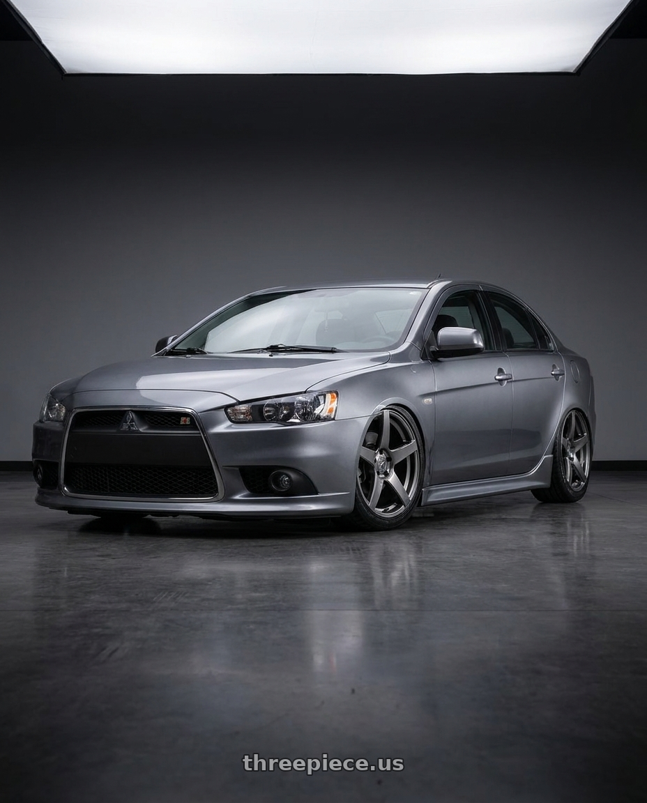 2014 Mitsubishi Lancer Ralliart with Forgestar CF5 5x114.3 18x10 +42 Gloss Anthracite wheels