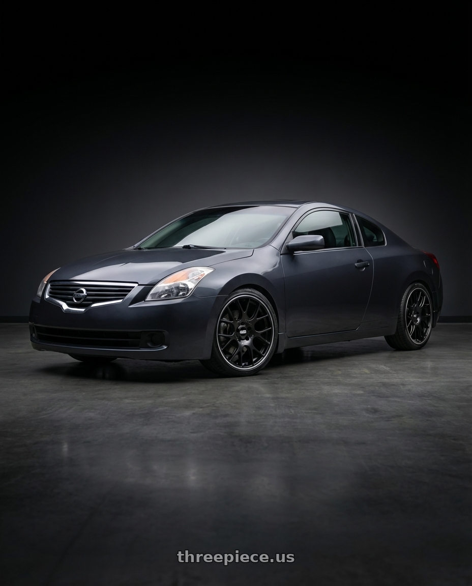 2009 nissan altima with BBS CH-R 5x130 19x12 +45 Satin Black Polished Rim Protector wheels