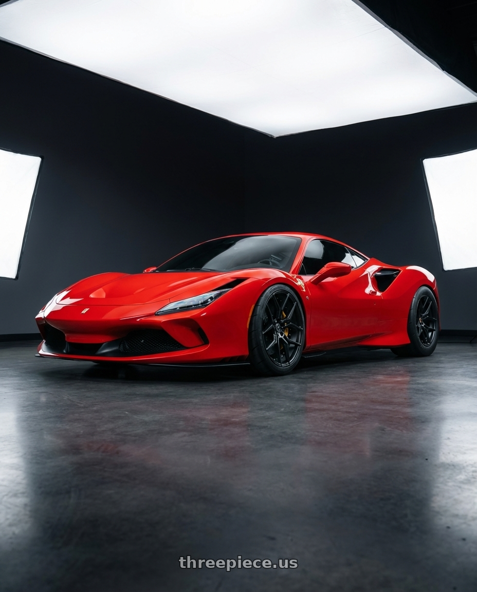 BMW local 2025 with MARQUEE WHEELS M1000 5x115 20x10.5+20 SATIN BLACK wheels front three quarter view slammed stance