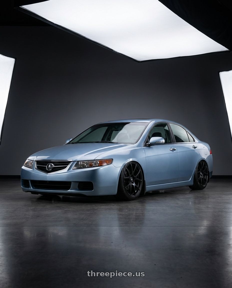 2005 Acura Tsx with Enkei M52 5x114.3 17x7.5+40 Black wheels