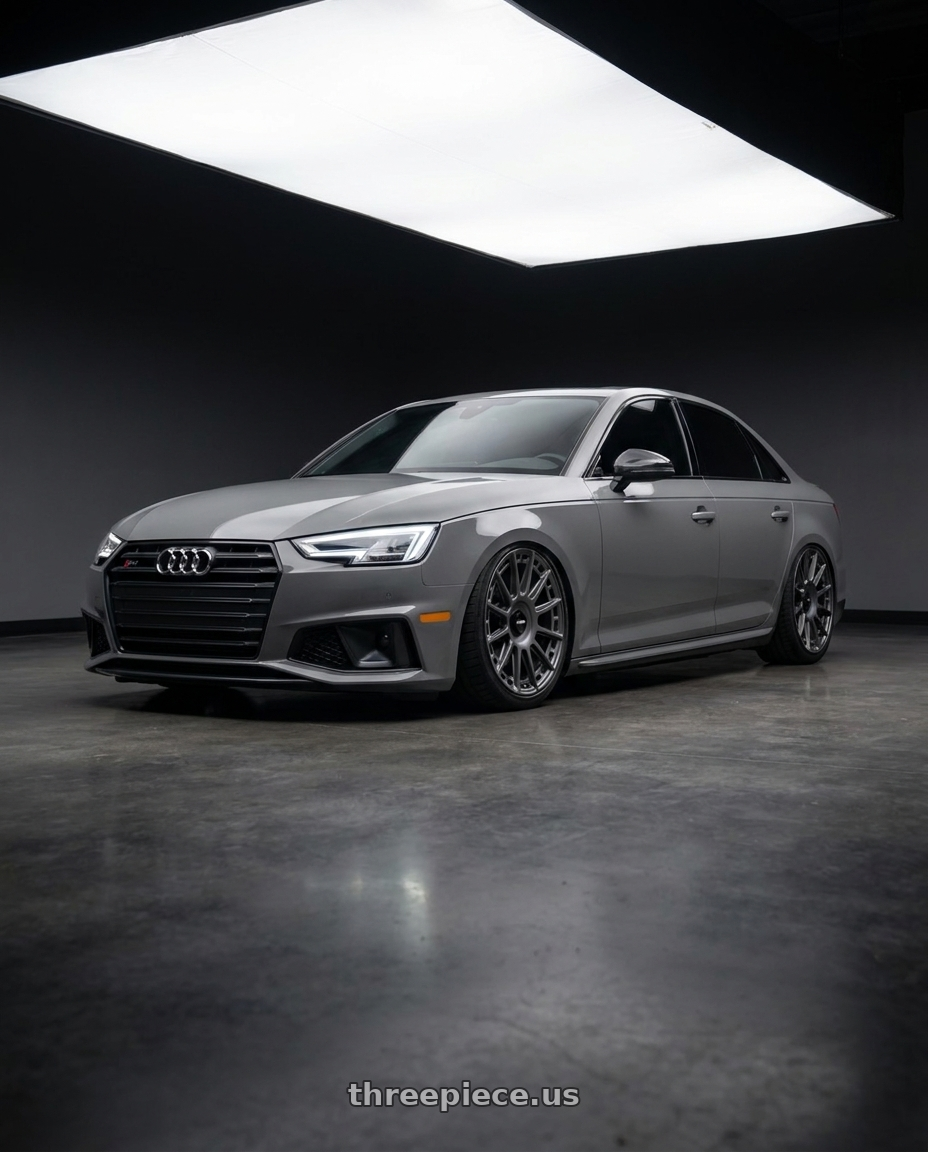2019 Audi s4 with Rotiform 1PC R158 OZR 5X112/5X120 19X8.5 +35 MATTE ANTHRACITE wheels