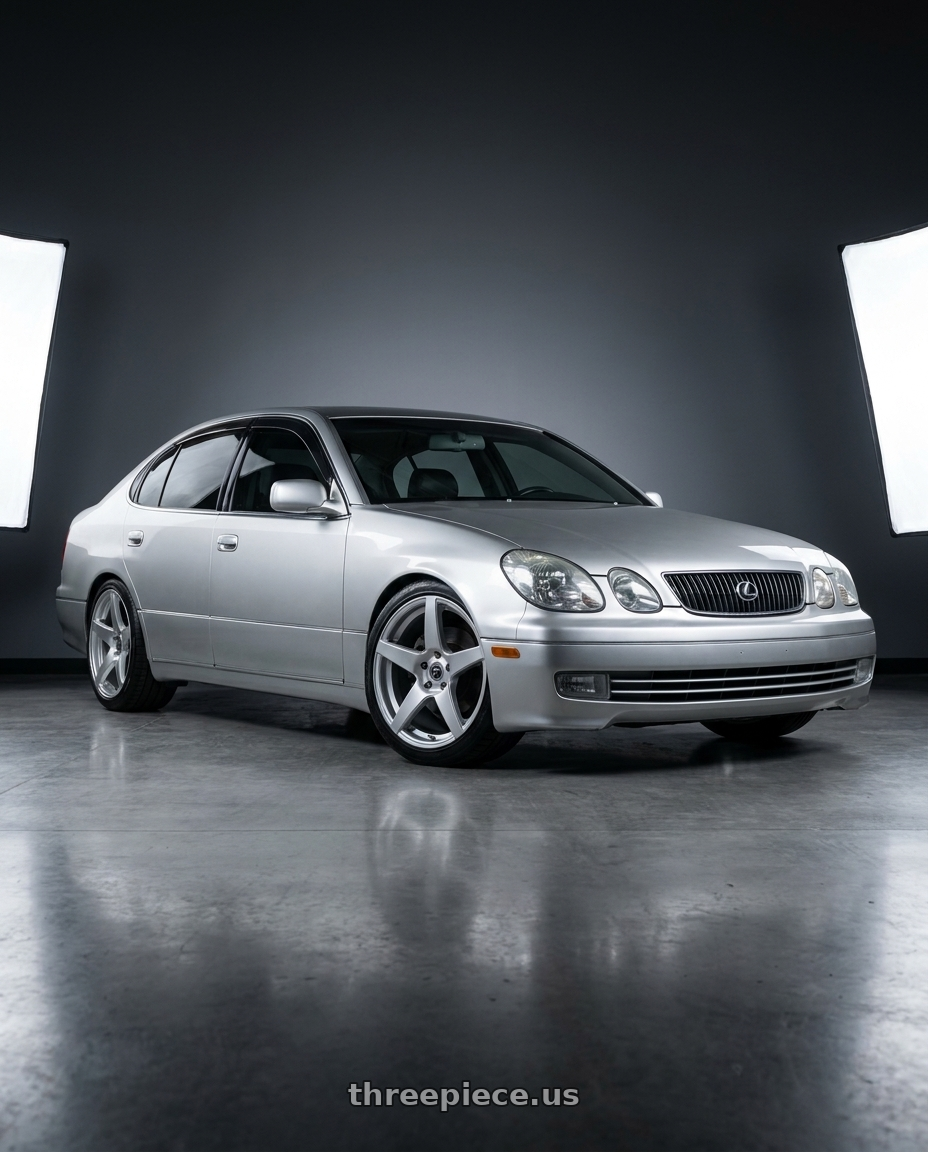 2001 Lexus gs300 with Forgestar CF5 5x114.3 19x9 +35 Gloss Silver wheels