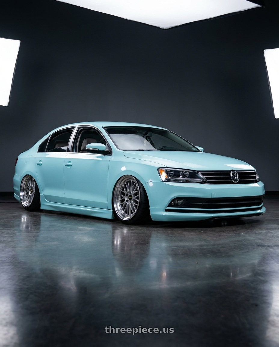 2016 Volkswagen Jetta with BBS LM 5x114.3 18x9.5+38 Diamond Silver wheels