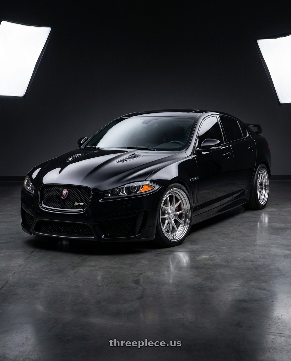 2015 Jaguar XFR-S with CCW CZ05 5x108 20x10.5 +62 Polished wheels
