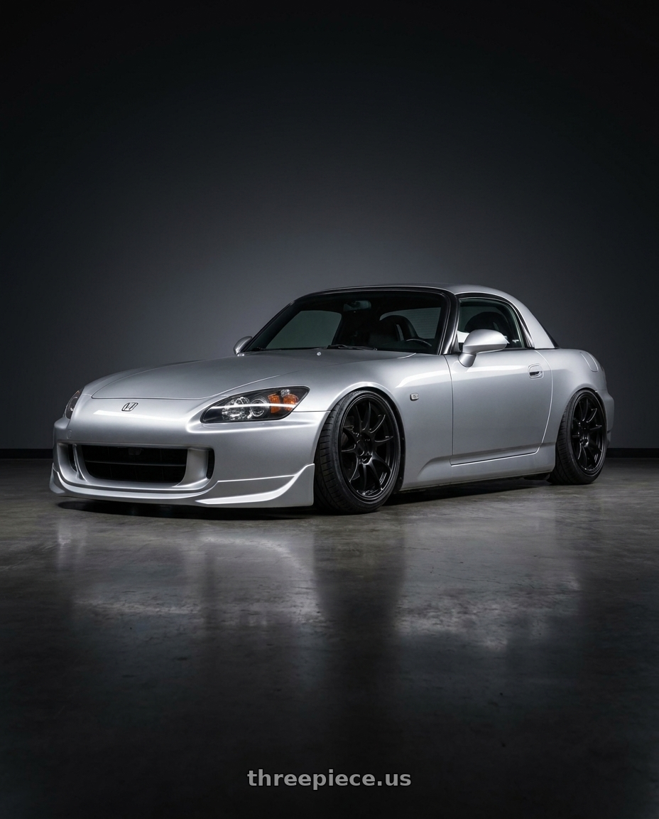 2009 Honda S2000 with Ssr Gtv02 5x114.3 18x8.5+40  FLAT BLACK wheels