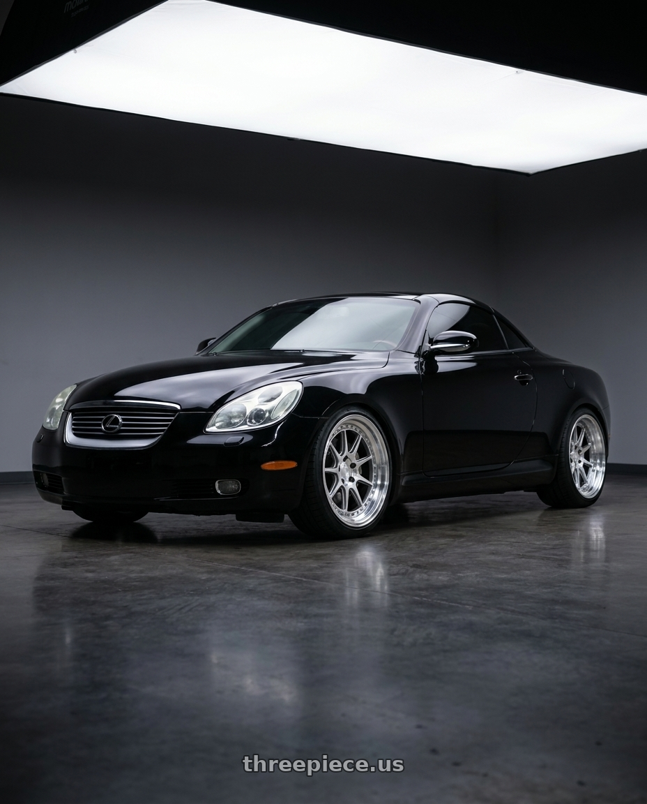 2005 lexus sc430 with Aodhan DS-X 5x114.3 18x10.5 +22 Silver w/Machined Face wheels