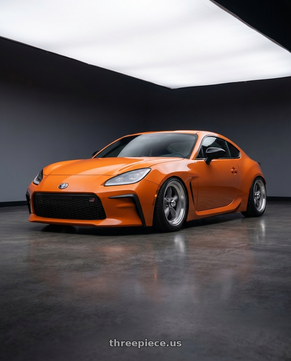 2023 gr86 10th anniversary  with American Racing Vintage VN105 TORQ THRUST D 5X114.3 15X8.5 -25 TORQ THRUST GRAY W/ MACH LIP wheels