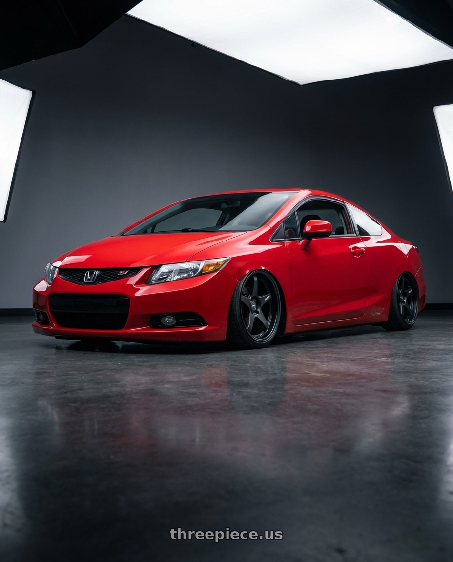 2011 Honda Civic Si with ESR Wheels APEX SERIES AP5 5x114.3 18x9.5 +22 Matte Black wheels