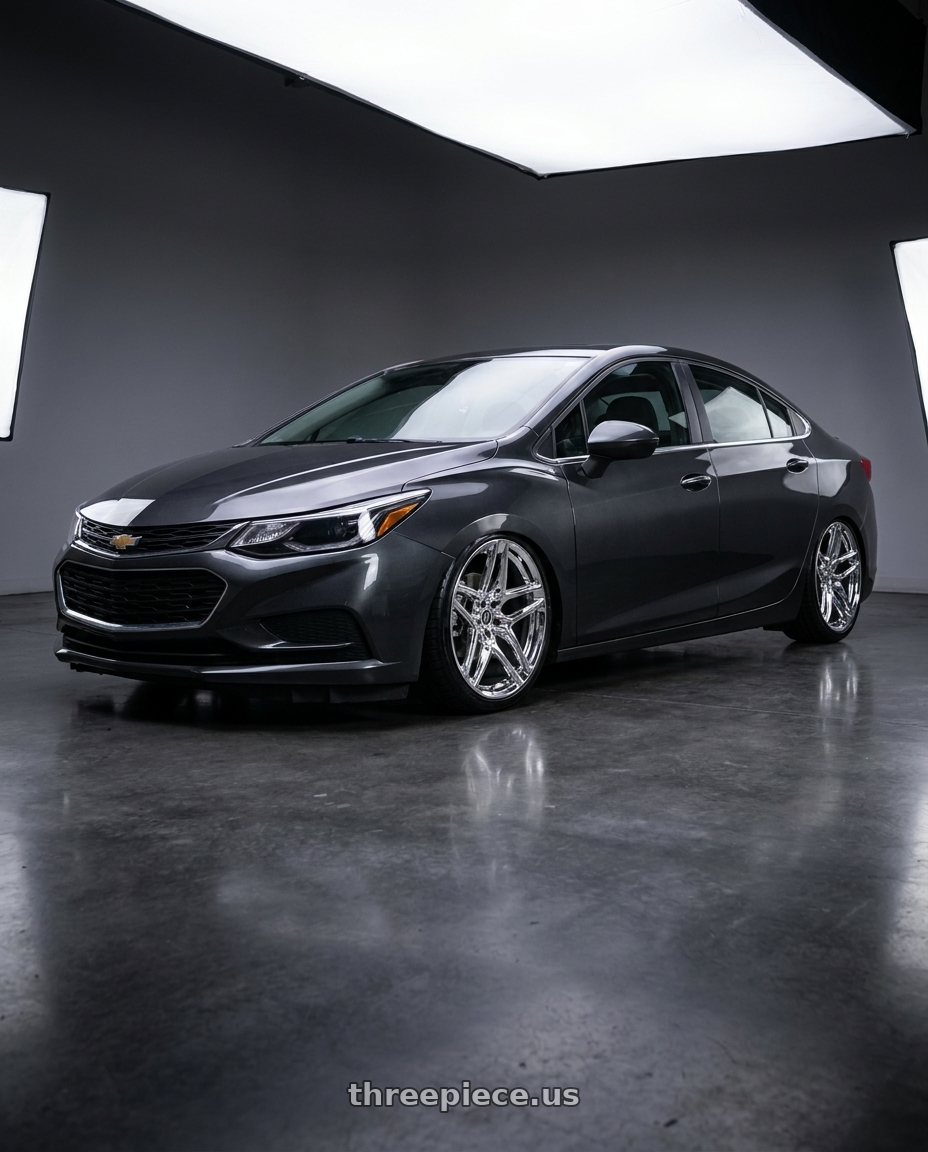 2017 Chevy Cruze  with Heritage Wheel EBISU MonoC 5x105 18x8.5+35 Chrome wheels